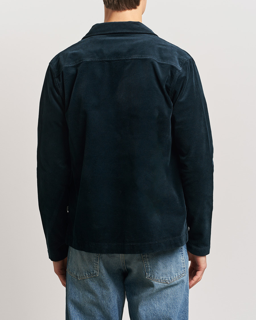 Herr | Skjortor | NN07 | Zander Corduroy Overshirt Navy Blue