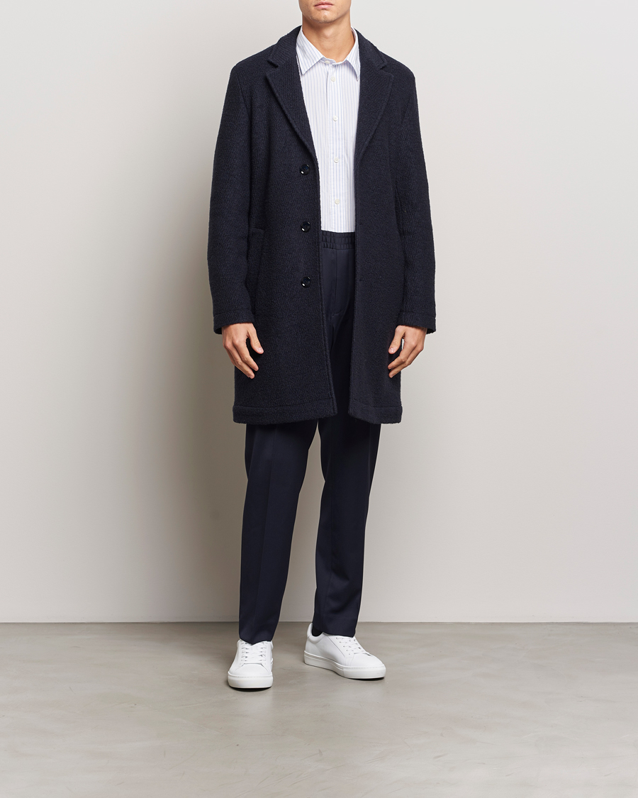 Herr | Byxor | Filippa K | Relaxed Terry Wool Trousers Navy