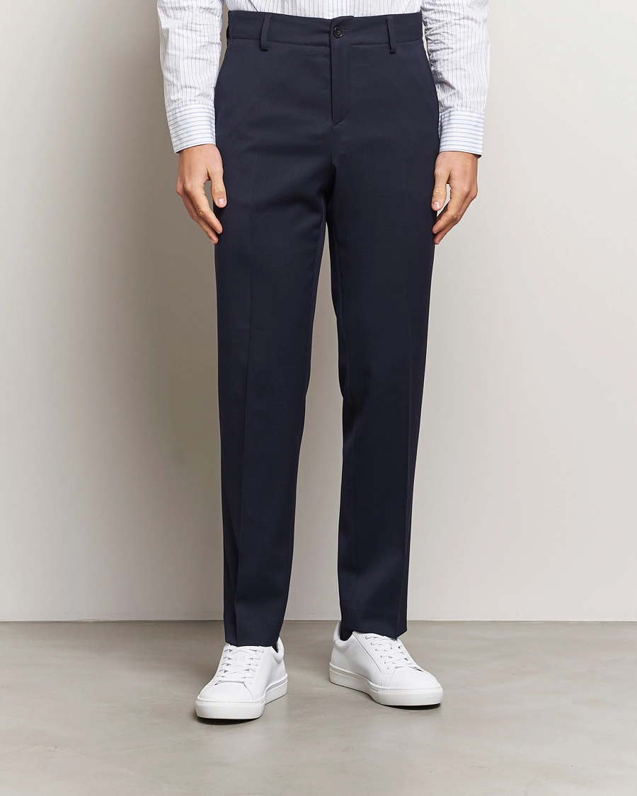 Herr | Byxor | Filippa K | Tailored Drawstring Trousers Navy