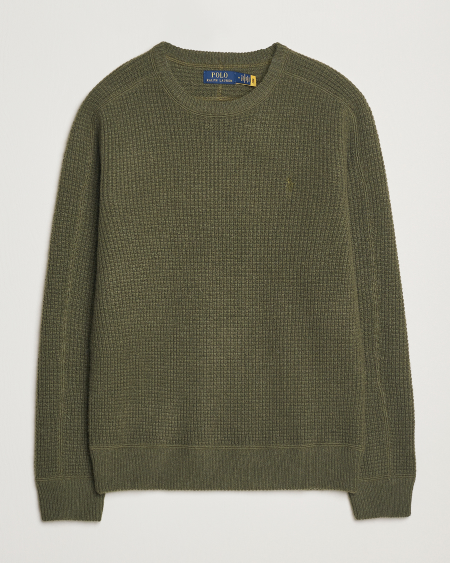 Herr | Tröjor | Polo Ralph Lauren | Wool/Alpaca Knitted Sweater New Olive