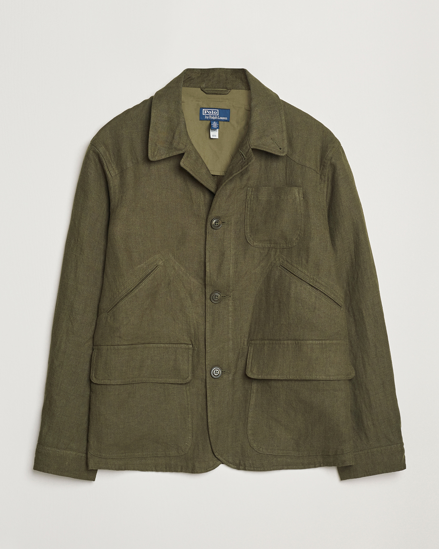 Herr | Jackor | Polo Ralph Lauren | Linen Herringbone Field Jacket Ranger Green
