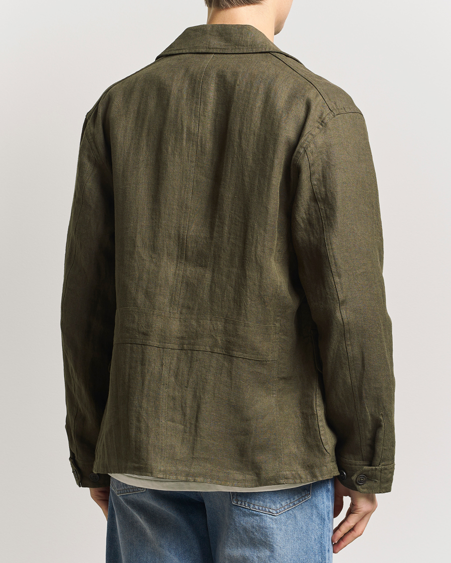 Herr | Jackor | Polo Ralph Lauren | Linen Herringbone Field Jacket Ranger Green