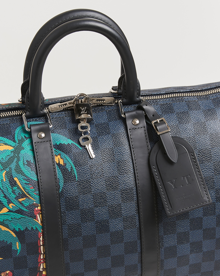 Herr | Louis Vuitton Pre-Owned Keepall Bandoulière 45 Damier Cobalt Jungle | Louis Vuitton Pre-Owned | Keepall Bandoulière 45 Damier Cobalt Jungle