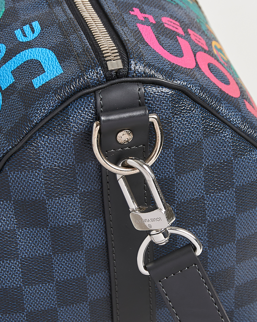 Herr | Louis Vuitton Pre-Owned Keepall Bandoulière 45 Damier Cobalt Jungle | Louis Vuitton Pre-Owned | Keepall Bandoulière 45 Damier Cobalt Jungle
