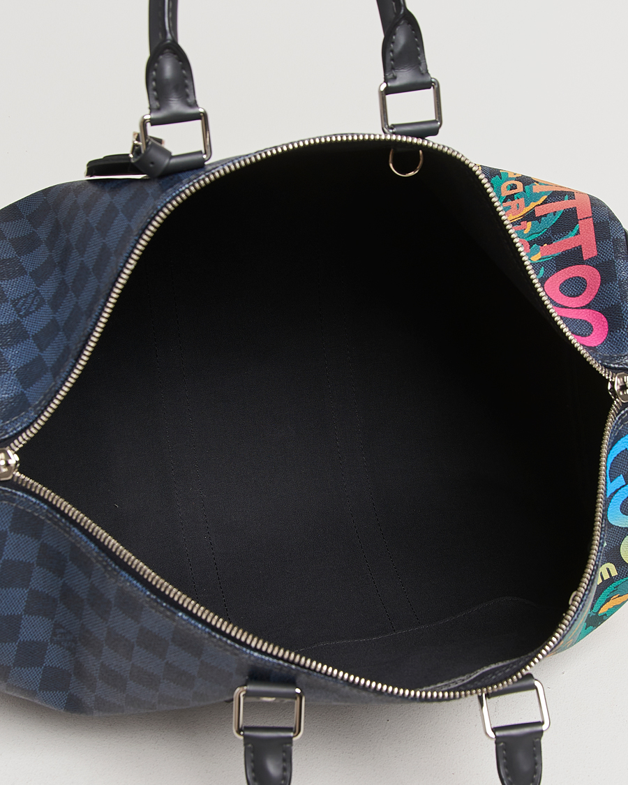 Herr | Louis Vuitton Pre-Owned Keepall Bandoulière 45 Damier Cobalt Jungle | Louis Vuitton Pre-Owned | Keepall Bandoulière 45 Damier Cobalt Jungle