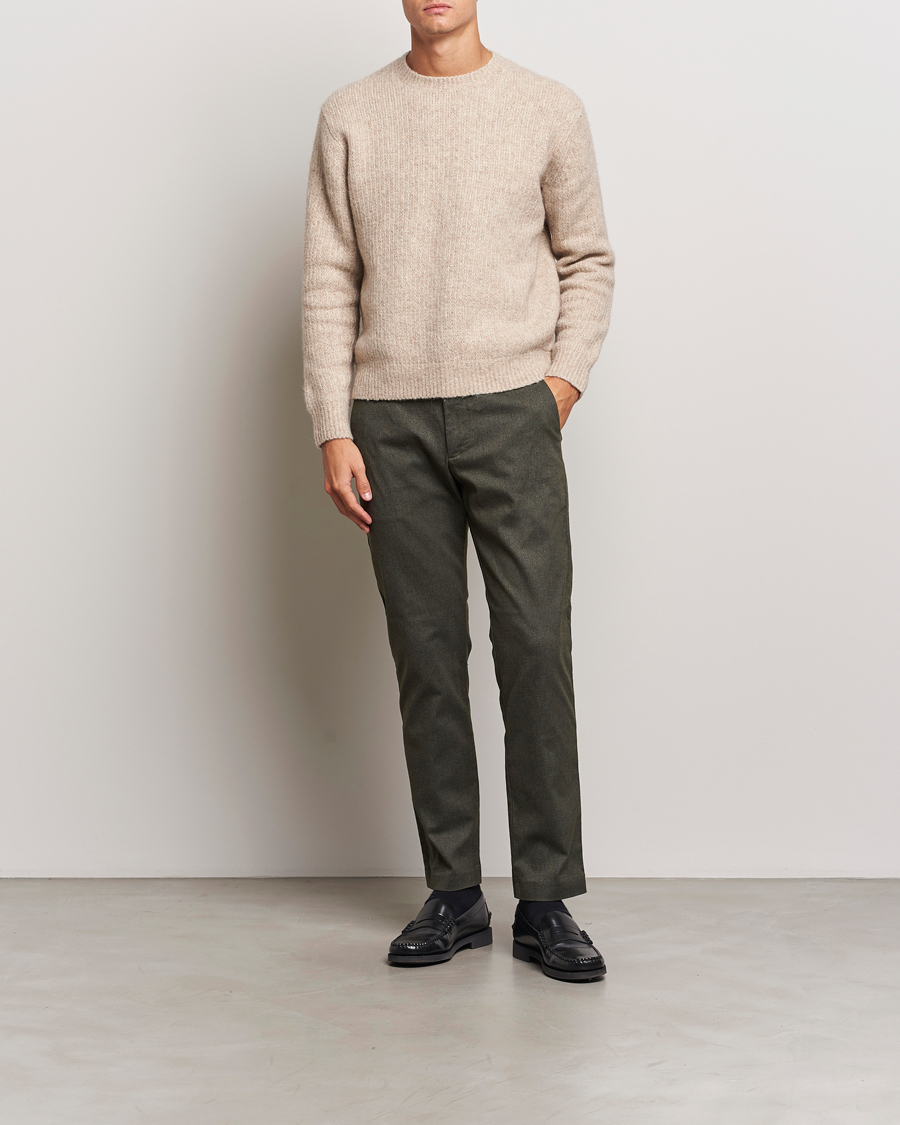 Herr | Byxor | NN07 | Theo Brushed Cotton Trousers Dark Army