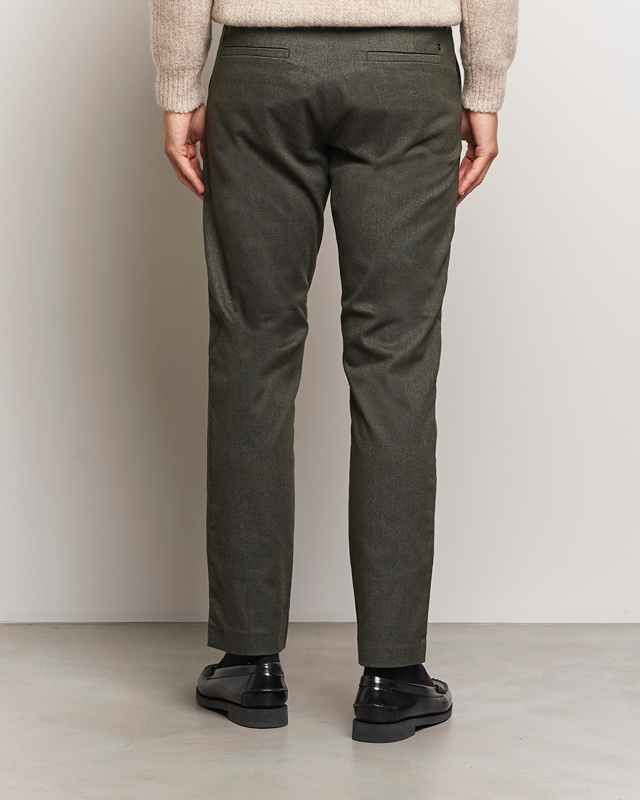Herr | Byxor | NN07 | Theo Brushed Cotton Trousers Dark Army