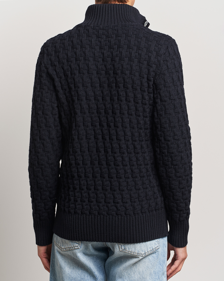 Herr | Tröjor | S.N.S. Herning | Stark Wool Cable Cardigan Navy