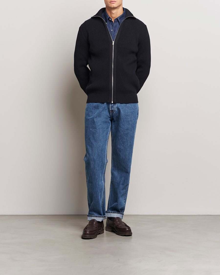 Herr | Tröjor | S.N.S. Herning | Fender Wool Full Zip Navy Blue
