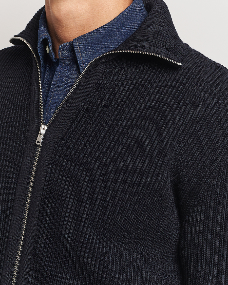 Herr | Tröjor | S.N.S. Herning | Fender Wool Full Zip Navy Blue