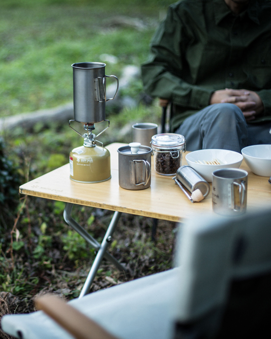 Herr | Snow Peak French Press Coffee Maker Titanium | Snow Peak | French Press Coffee Maker Titanium