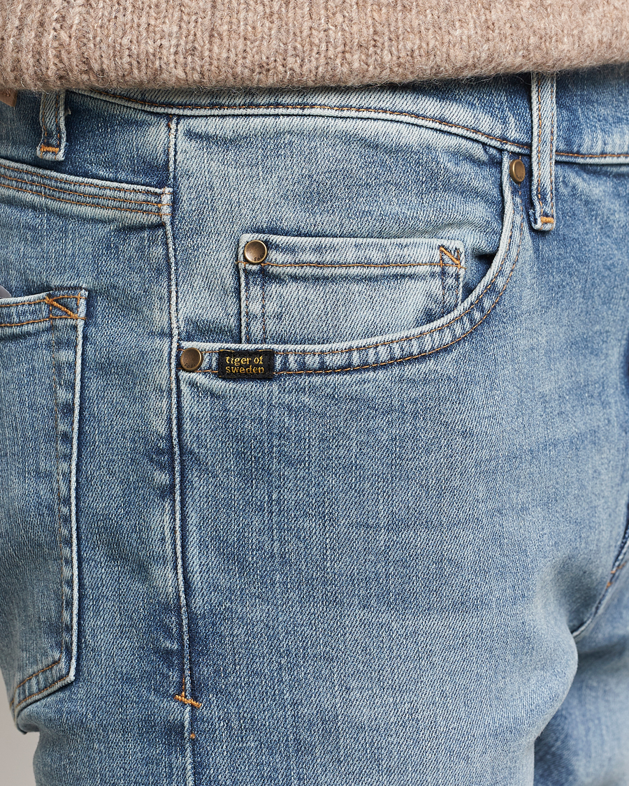Herr | Jeans | Tiger of Sweden | Pistolero Stretch Cotton Jeans 3 Year Vintage Blue