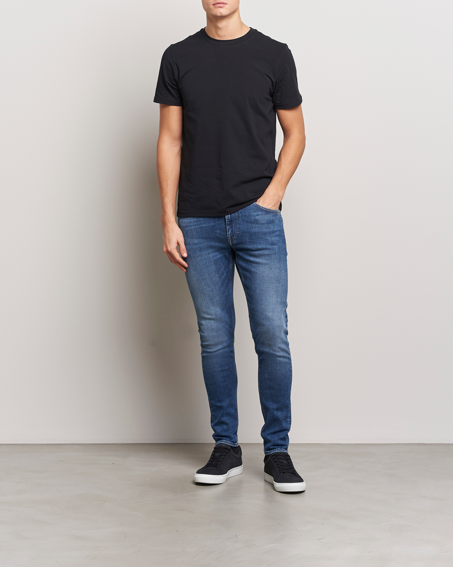Herr | Jeans | Tiger of Sweden | Evolve Stretch Cotton Jeans Medium Blue