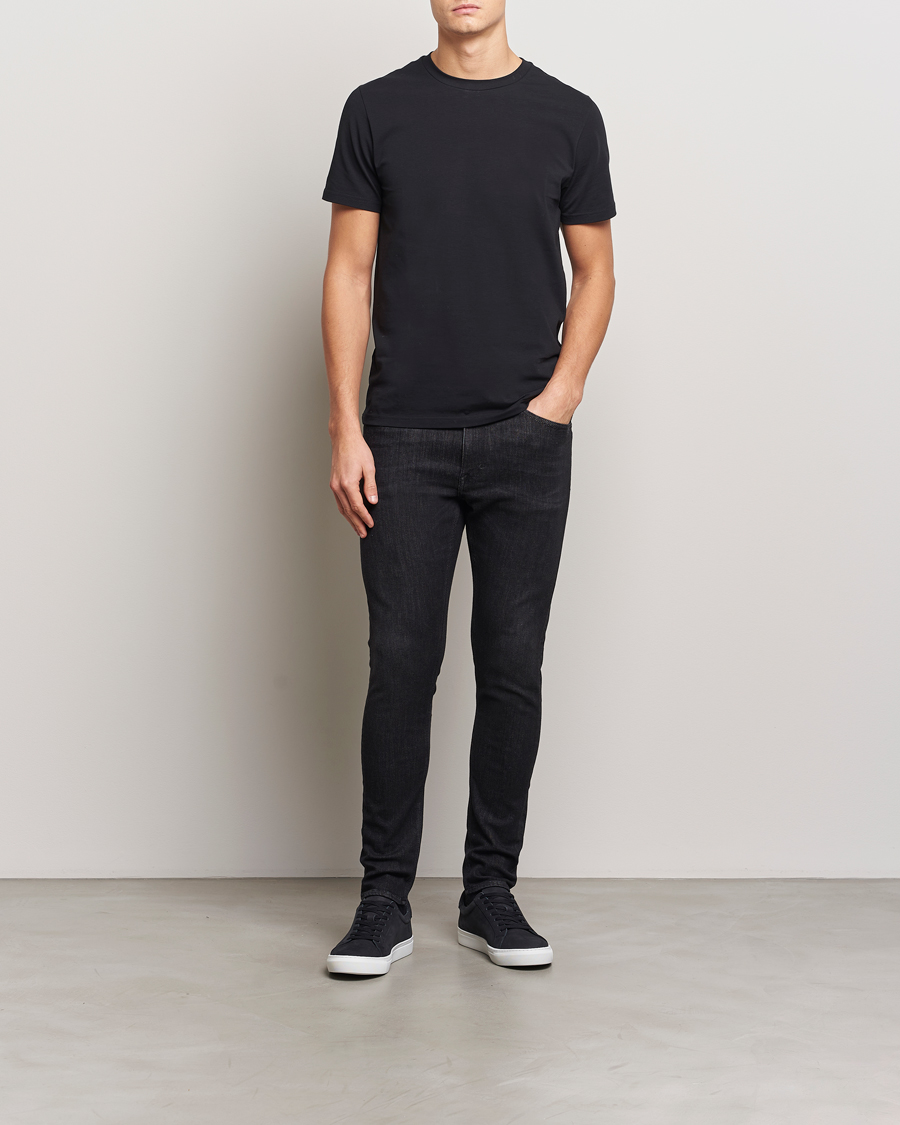 Herr | Jeans | Tiger of Sweden | Evolve Stretch Cotton Jeans Washed Black