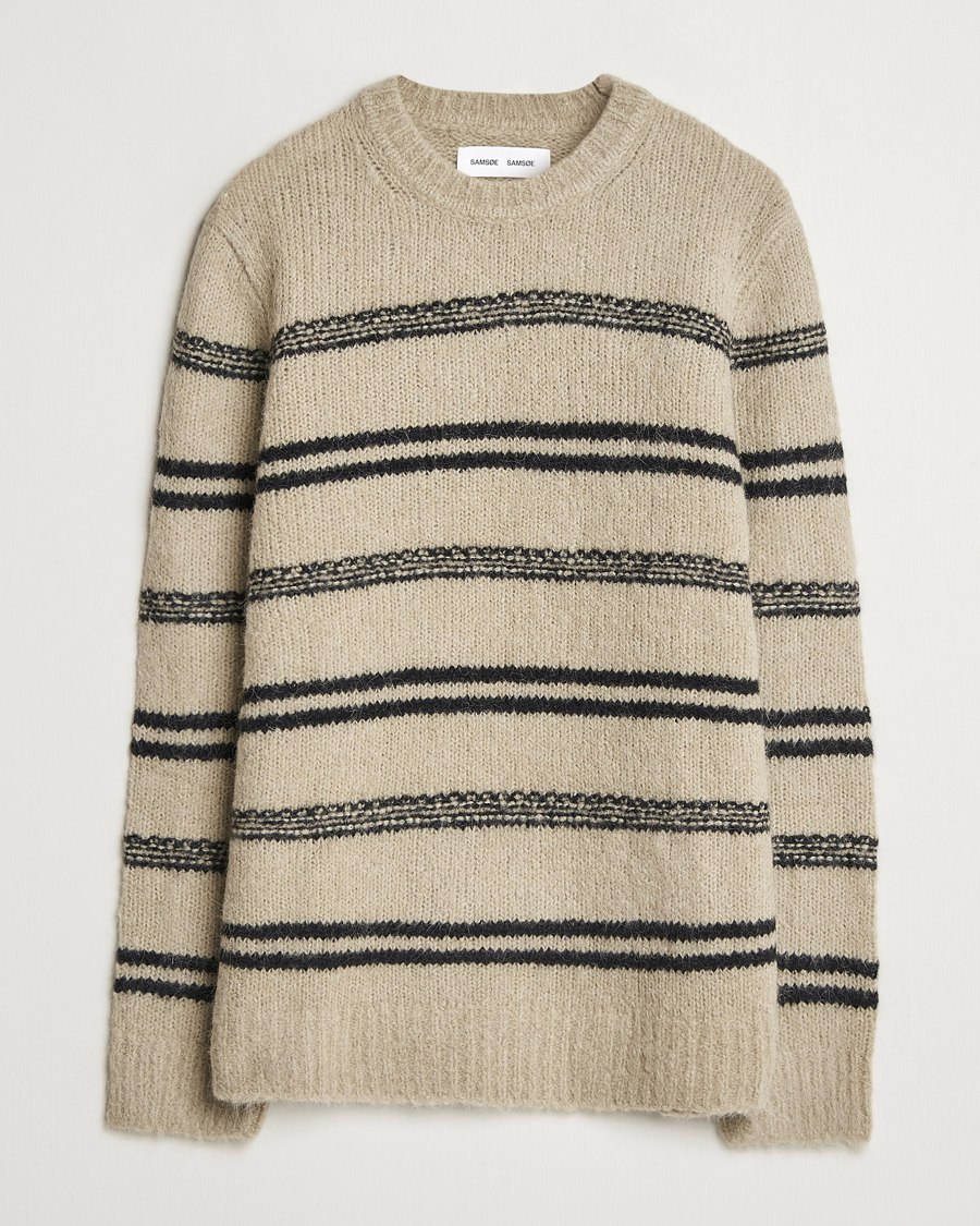 Herr | Tröjor | Samsøe Samsøe | Arin Alpaca Striped Sweater Seneca Rock