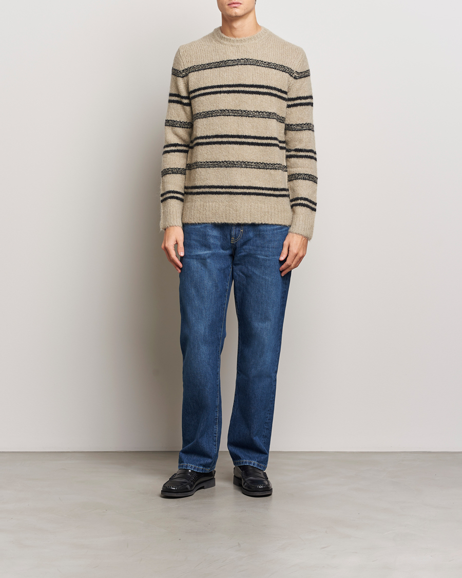 Herr | Tröjor | Samsøe Samsøe | Arin Alpaca Striped Sweater Seneca Rock