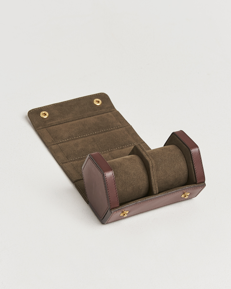 Herr | Klockförvaring | Bennett Winch | Double Watch Roll Brown