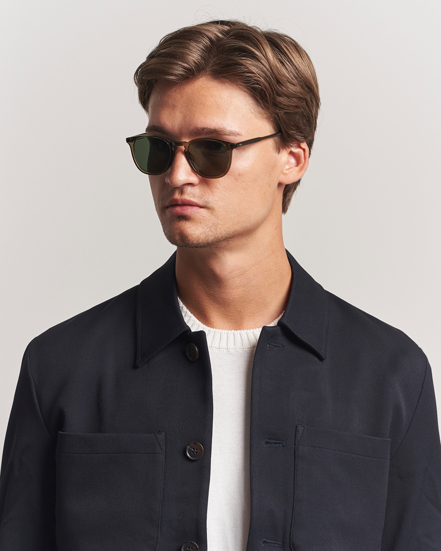 Herr | Solglasögon | Garrett Leight | Kinney 49 Sunglasses Olive/Green