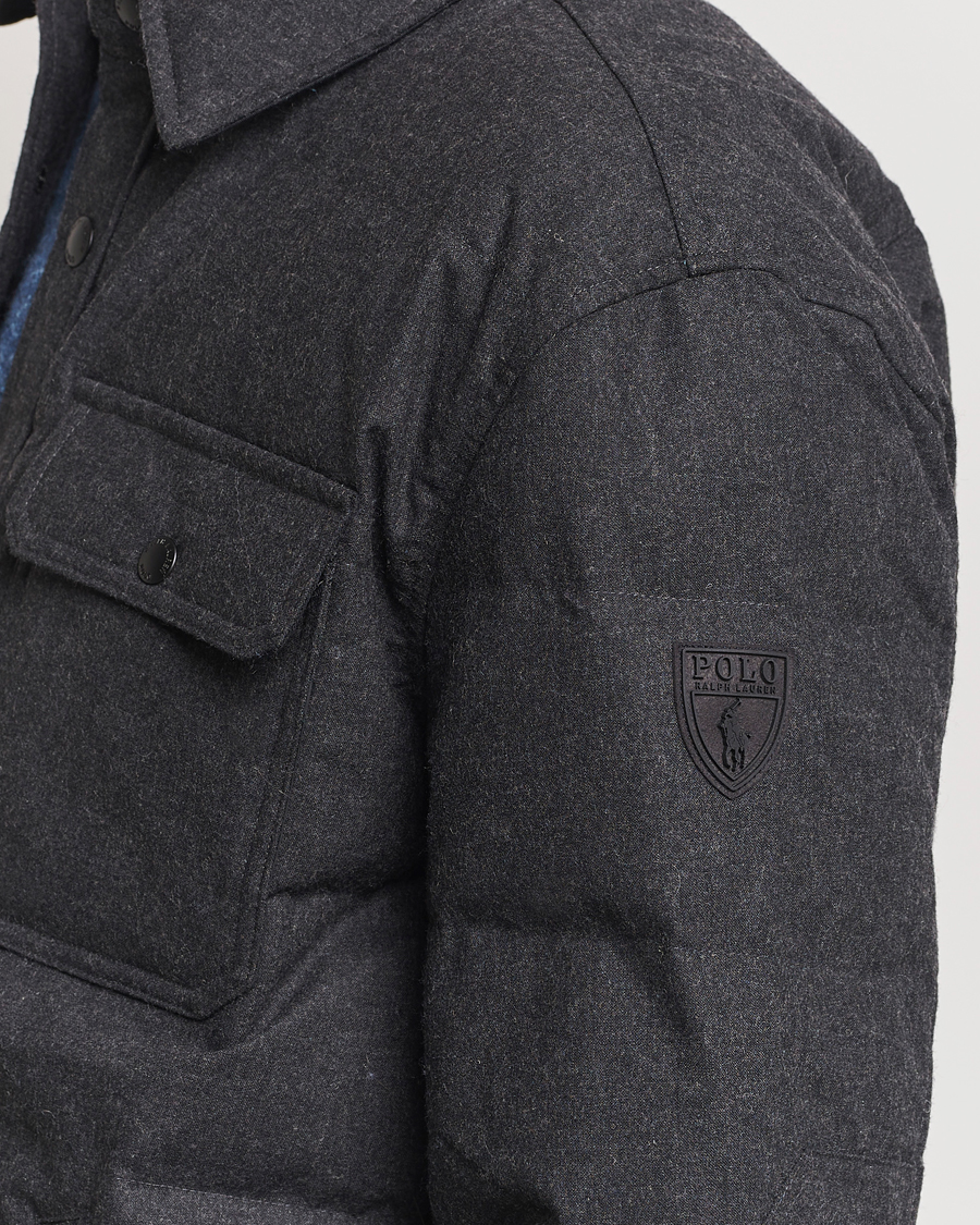 Herr | Jackor | Polo Ralph Lauren | Lewis Quilted Insulated Shirt Jacket Dark Charcoal