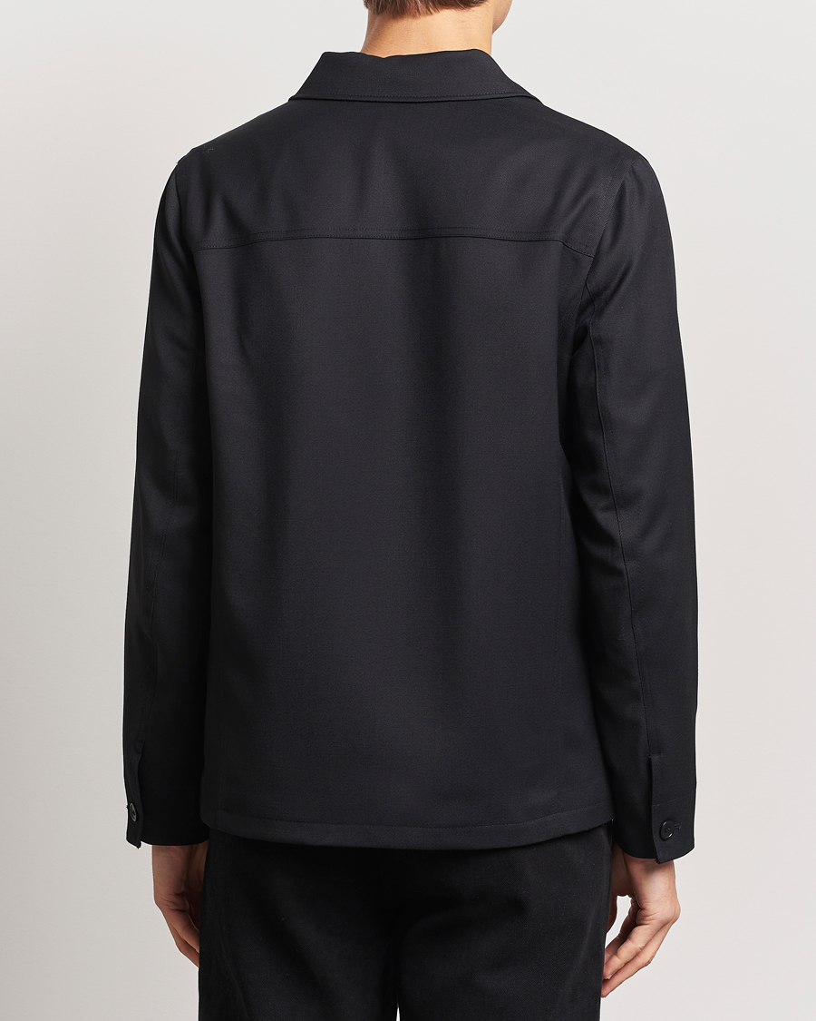 Herr | Jackor | Filippa K | Louis Wool Gabardine Shirt Jacket Black