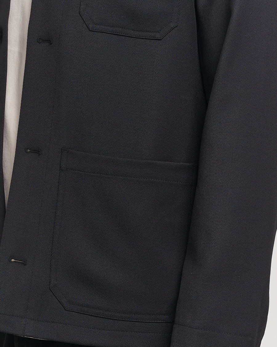 Herr | Jackor | Filippa K | Louis Wool Gabardine Shirt Jacket Black