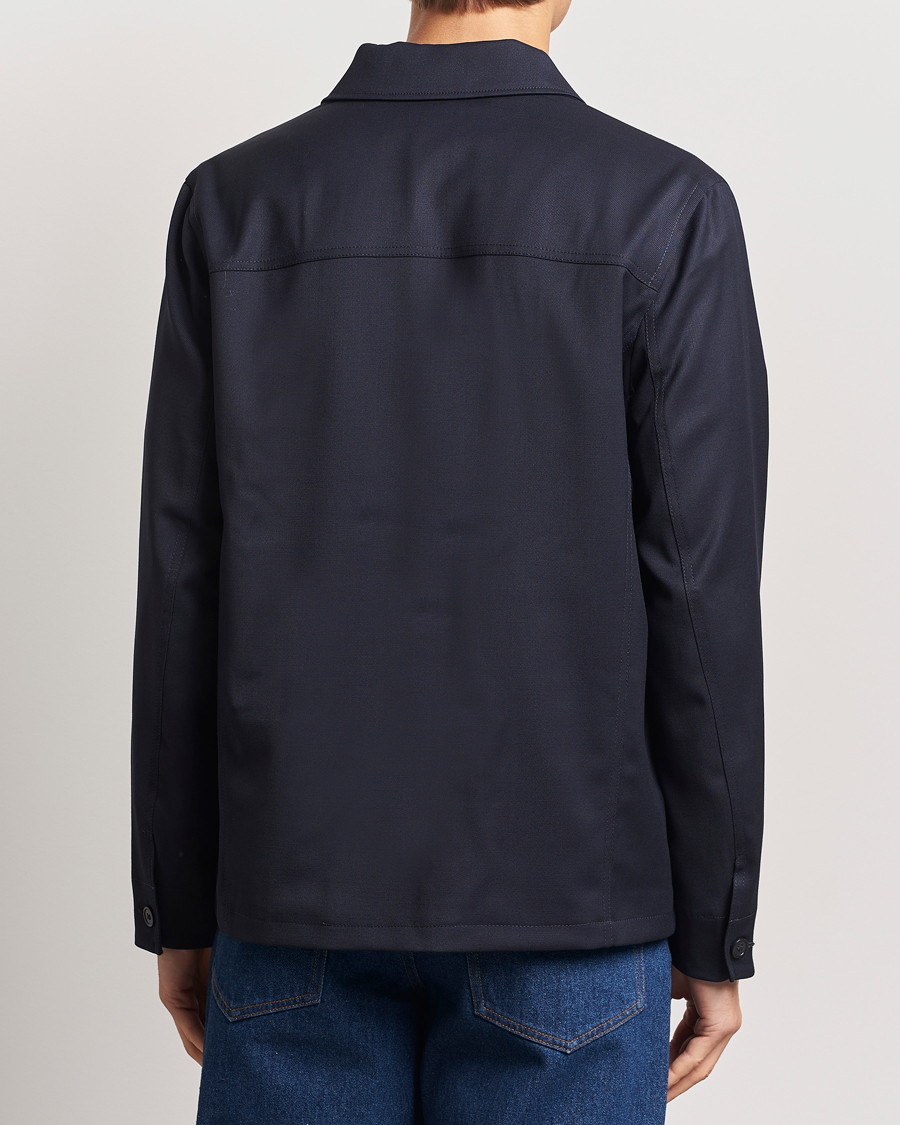 Herr | Skjortor | Filippa K | Louis Wool Gabardine Shirt Jacket Navy