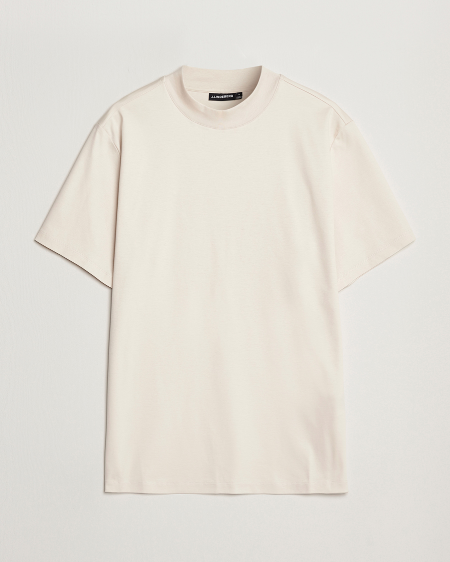 Herr | T-Shirts | J.Lindeberg | Ace Mock Neck T-Shirt Moonbeam