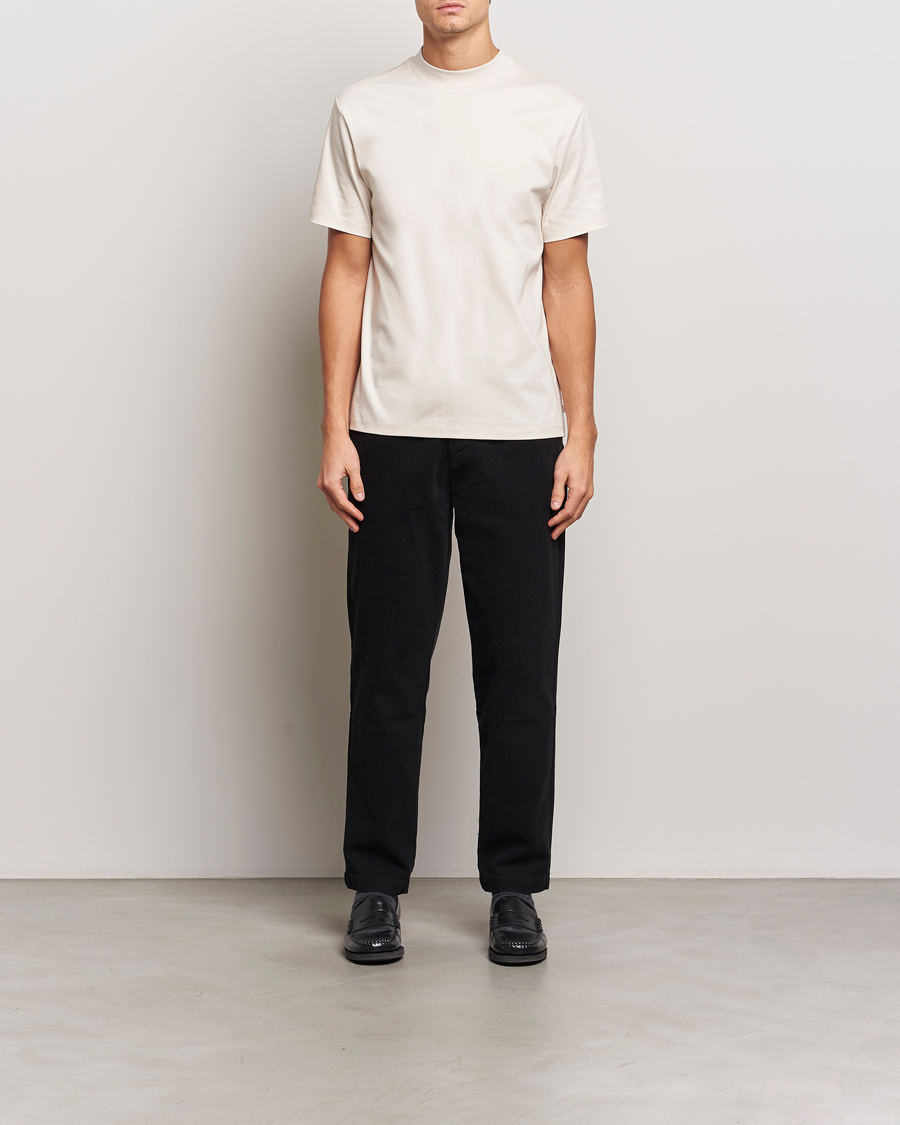 Herr | T-Shirts | J.Lindeberg | Ace Mock Neck T-Shirt Moonbeam