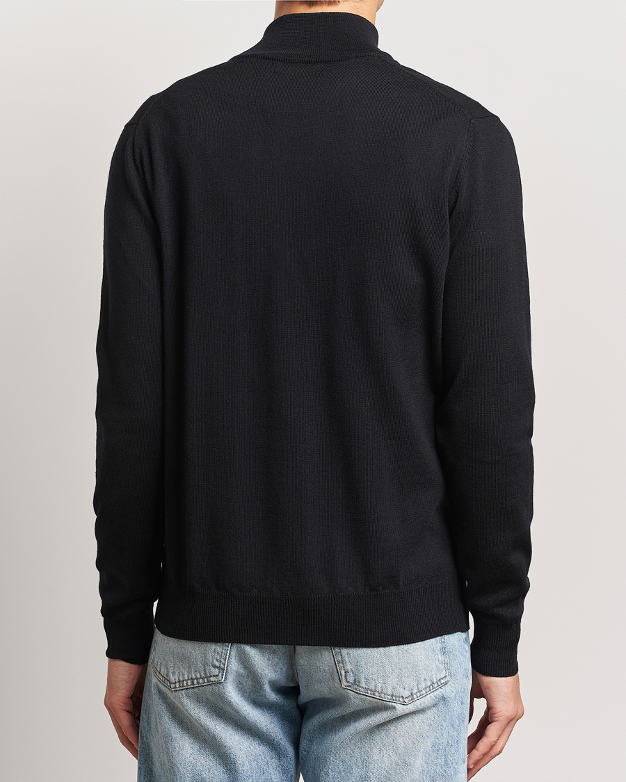 Herr | Tröjor | J.Lindeberg | Kiyan Merino Quarter Zip Black