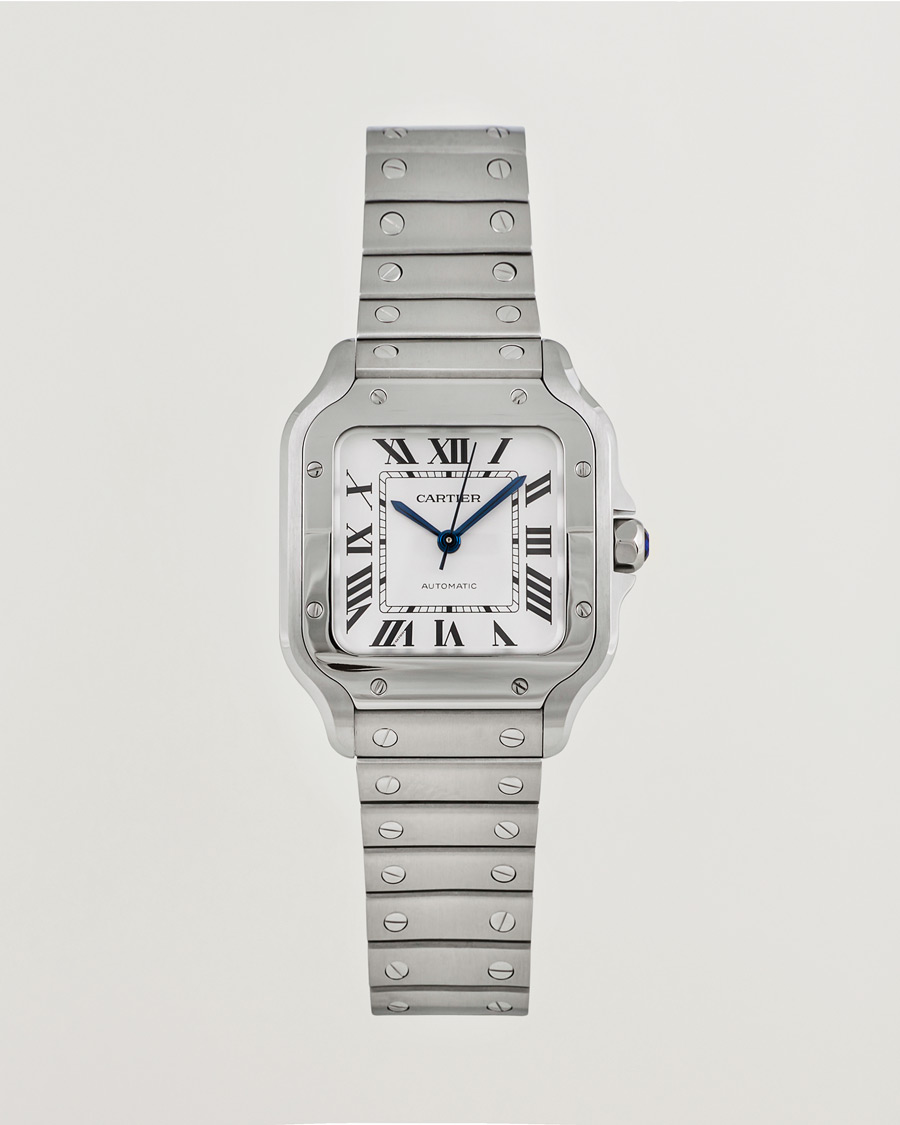 Herr | Cartier Pre-Owned Santos De Cartier WSSA0029 Silver | Cartier Pre-Owned | Santos De Cartier WSSA0029 Silver