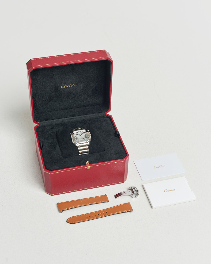 Herr | Cartier Pre-Owned Santos De Cartier WSSA0029 Silver | Cartier Pre-Owned | Santos De Cartier WSSA0029 Silver