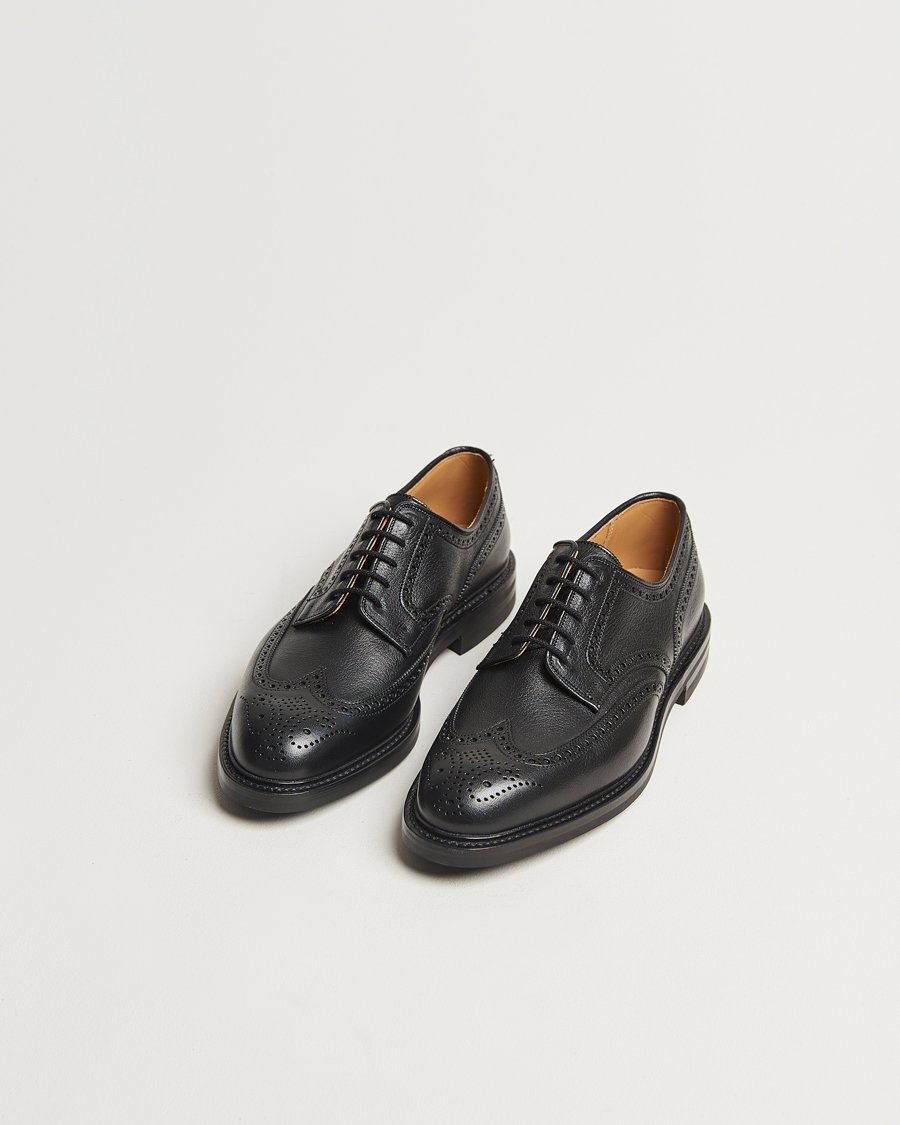 Herr | Brogues | Crockett & Jones x Tärnsjö Garveri | Crockett & Jones Pembroke Milled Grain Dainite Black