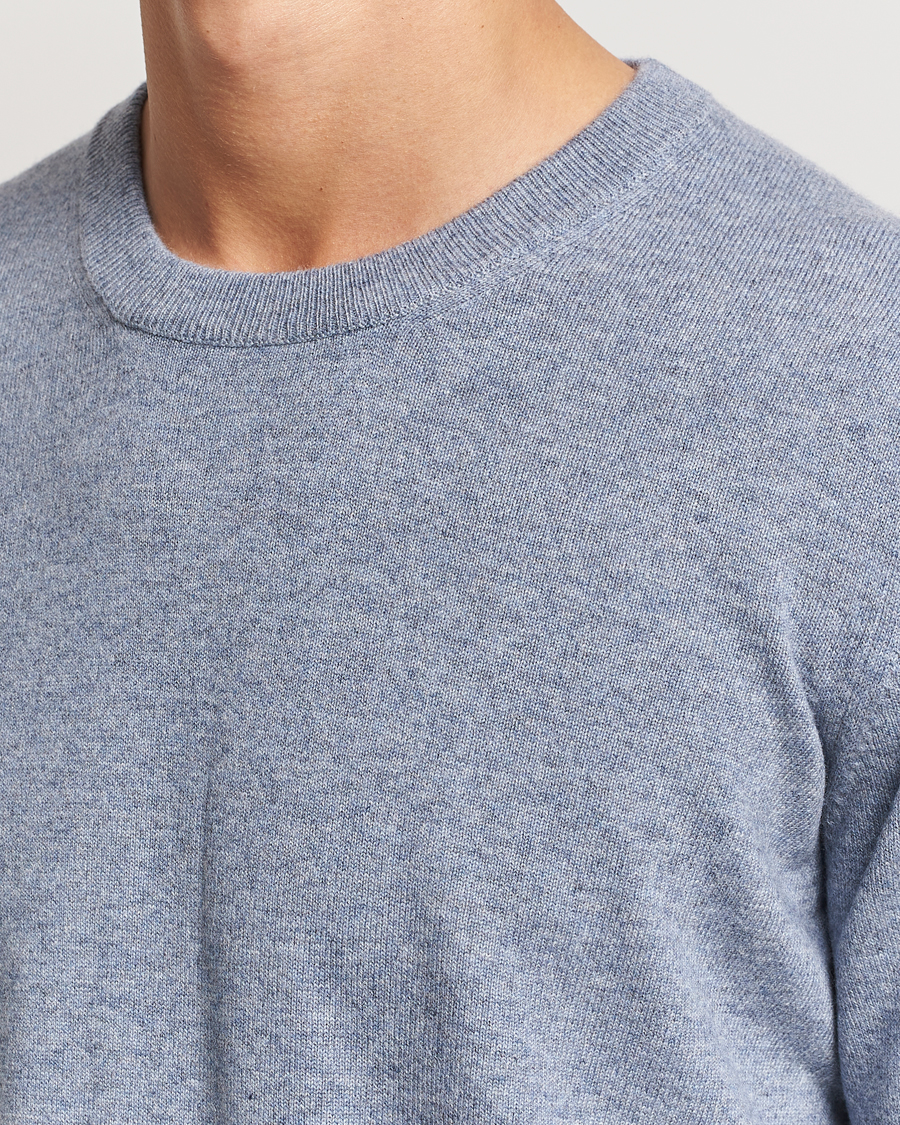 Herr | Tröjor | Brunello Cucinelli | 2 Ply Cashmere Pullover Light Blue Denim