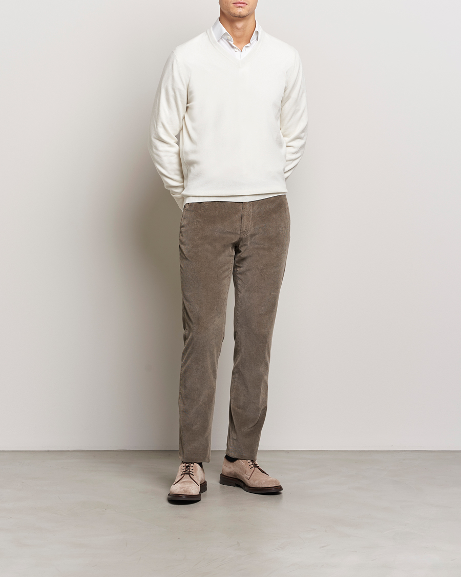 Herr | Tröjor | Brunello Cucinelli | 2 Ply Cashmere V-Neck Panama