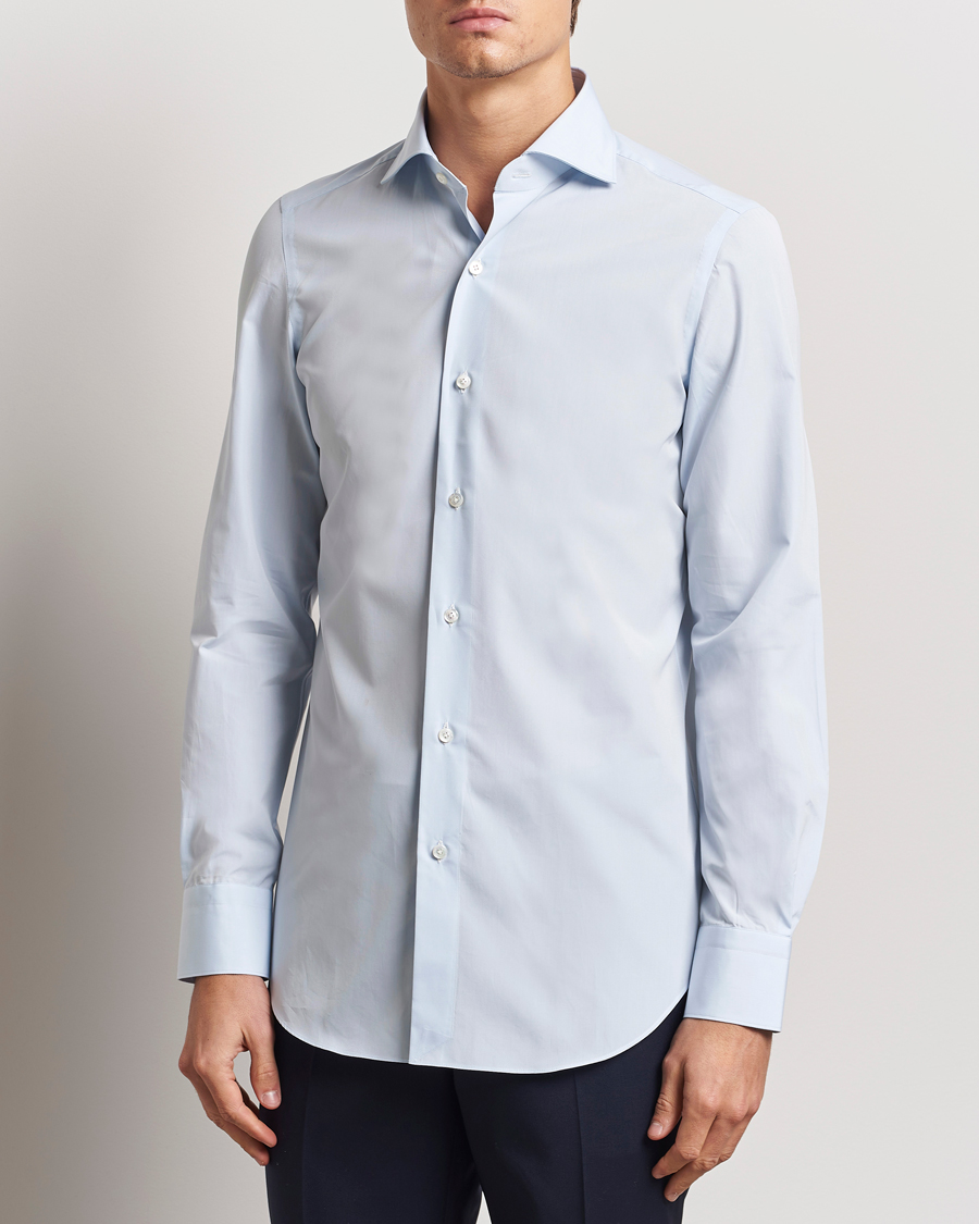 Herr | Skjortor | Finamore Napoli | Milano Slim Fit Classic Shirt Light Blue