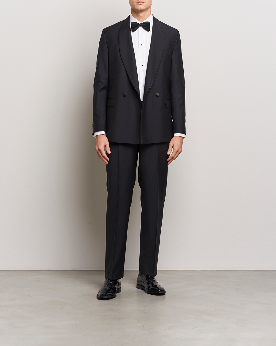 Herr | Byxor | Oscar Jacobson | Del Tuxedo Trousers Black
