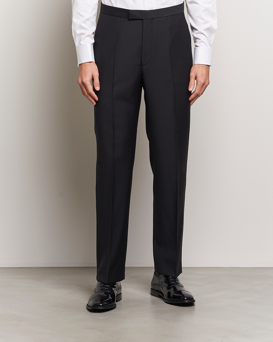 Herr | Byxor | Oscar Jacobson | Del Tuxedo Trousers Black