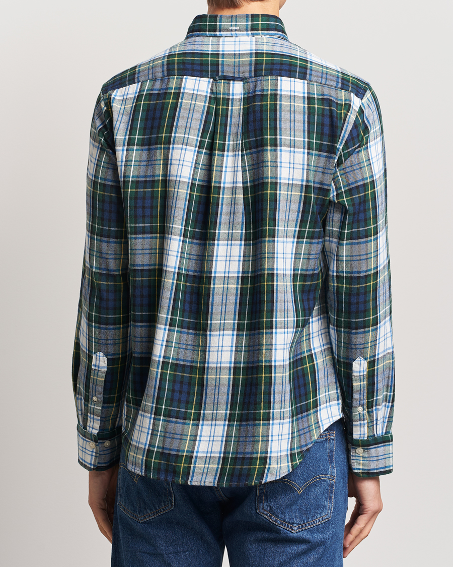 Herr | Skjortor | Gant | Regular Flannel Check Shirt Tartan Green