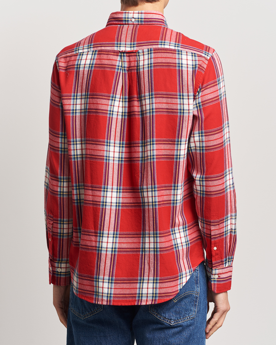 Herr | Skjortor | Gant | Regular Flannel Check Shirt Ruby Red