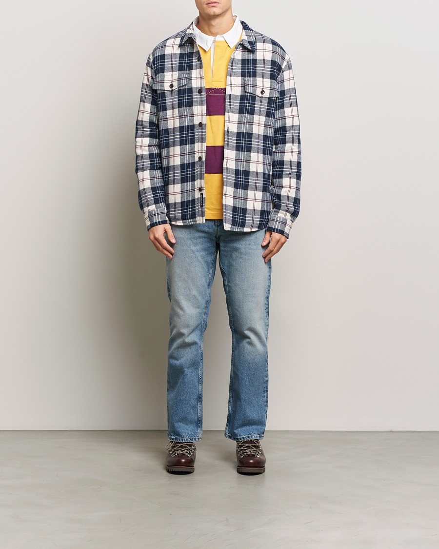Herr | Skjortor | GANT | Flannel Lined Checked Overshirt Evening Blue