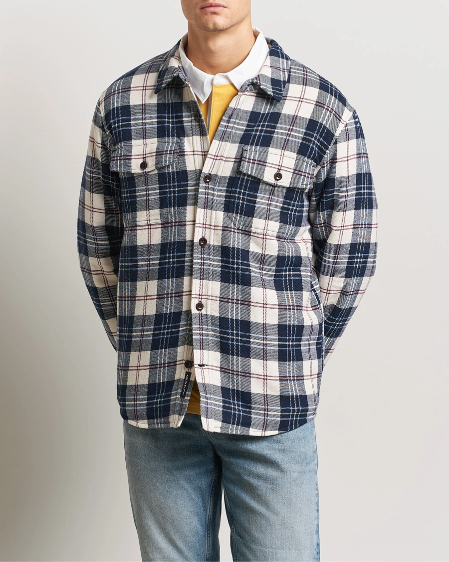 Herr | Skjortor | GANT | Flannel Lined Checked Overshirt Evening Blue