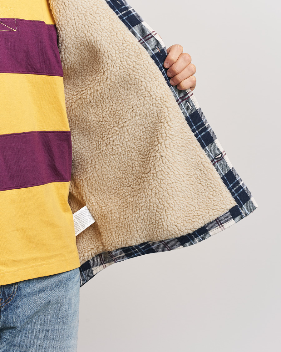 Herr | Skjortor | GANT | Flannel Lined Checked Overshirt Evening Blue