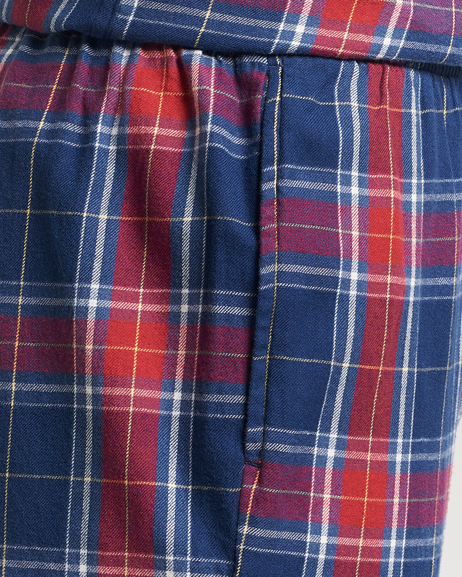 Herr | Pyjamas & Morgonrockar | GANT | Checked Flannel Pyjama Set Persian Blue