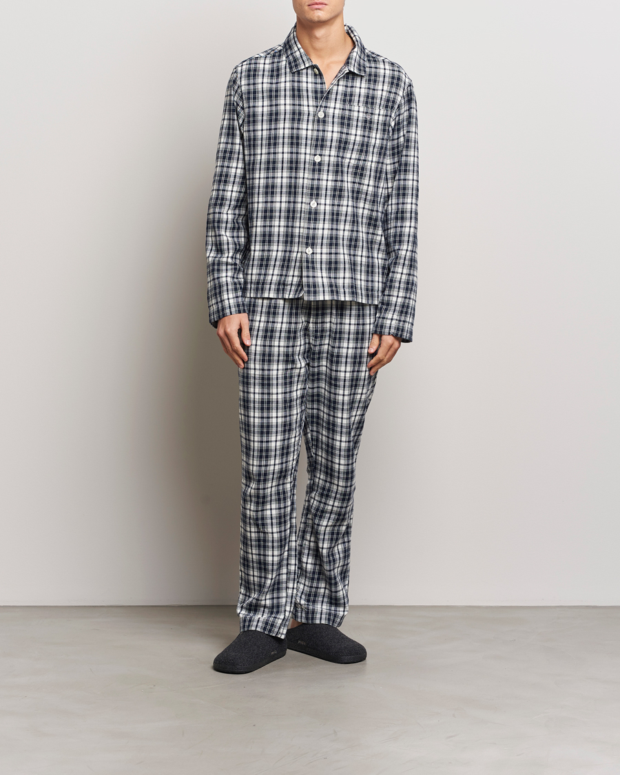 Herr | Pyjamas & Morgonrockar | GANT | Checked Flannel Pyjama Set Evening Blue