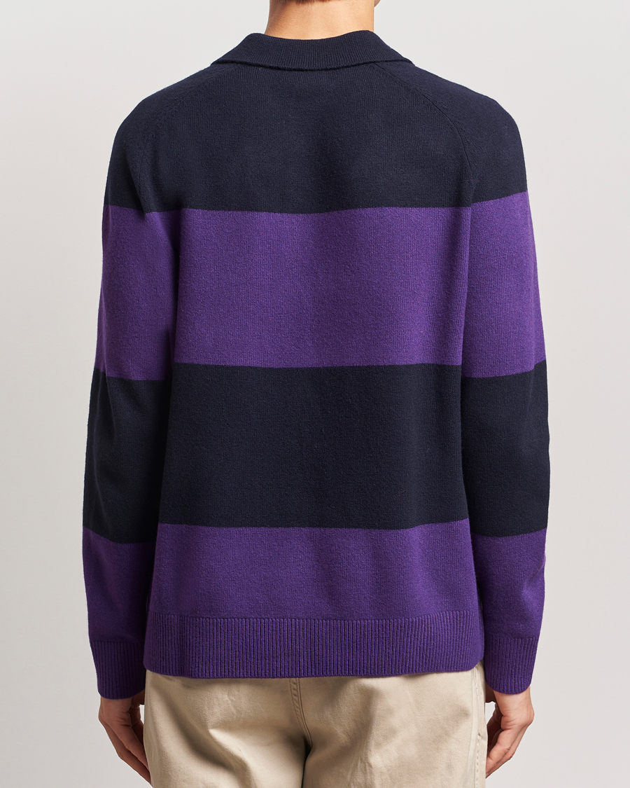 Herr | Tröjor | Morris | Frank Knitted Rugger Purple