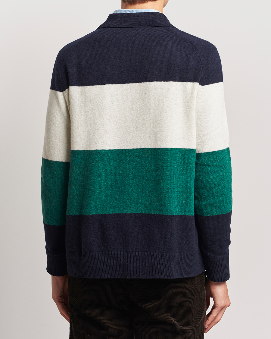 Herr | Tröjor | Morris | Frank Knitted Rugger Old Blue