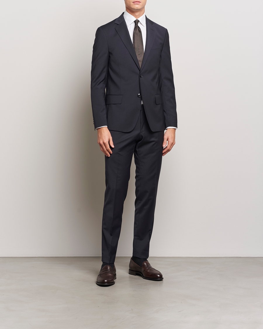Herr | Byxor | Oscar Jacobson | Damien Trousers Navy