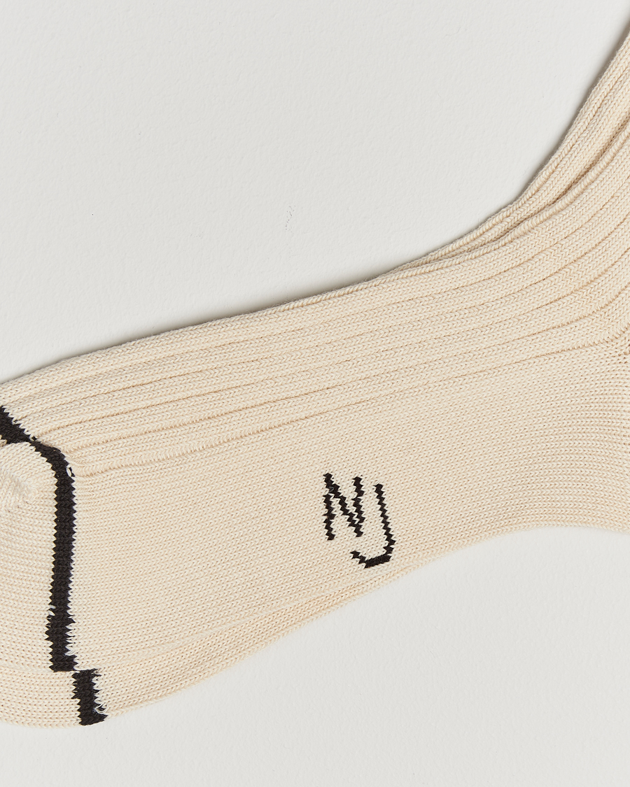 Herr | Underkläder | Nudie Jeans | Retro Tennis Socks Off White/Black