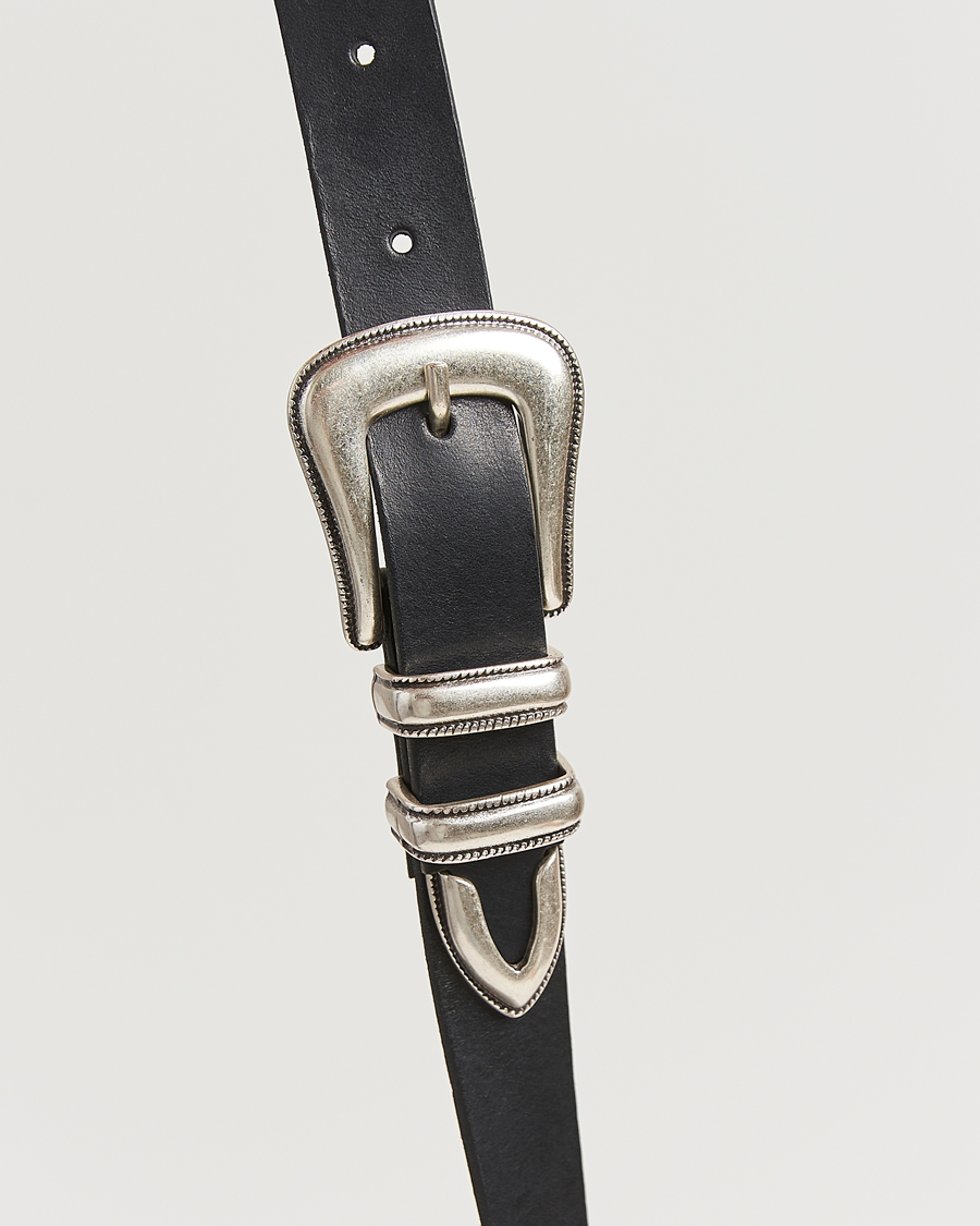 Herr | Bälten | Nudie Jeans | Western Silver Belt Black