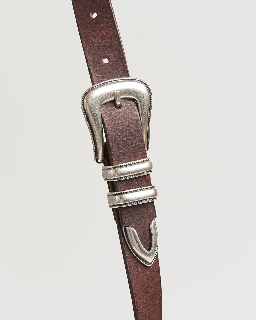 Herr | Bälten | Nudie Jeans | Western Silver Belt Dark Brown
